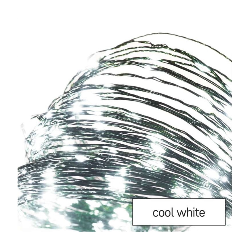 LED  venkovní řetěz 75xLED/12,5m IP44 studená bílá