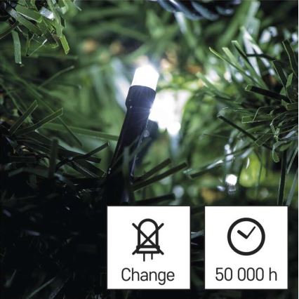 LED  venkovní řetěz 80xLED/13m IP44 studená bílá