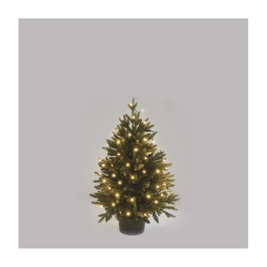 LED  venkovní řetěz 80xLED/3xAA 6,1m IP44 teplá bílá