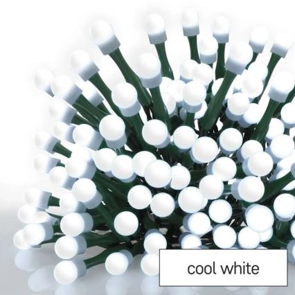 LED Venkovní  řetěz 80xLED/8 funkcí 13m studená bílá IP44