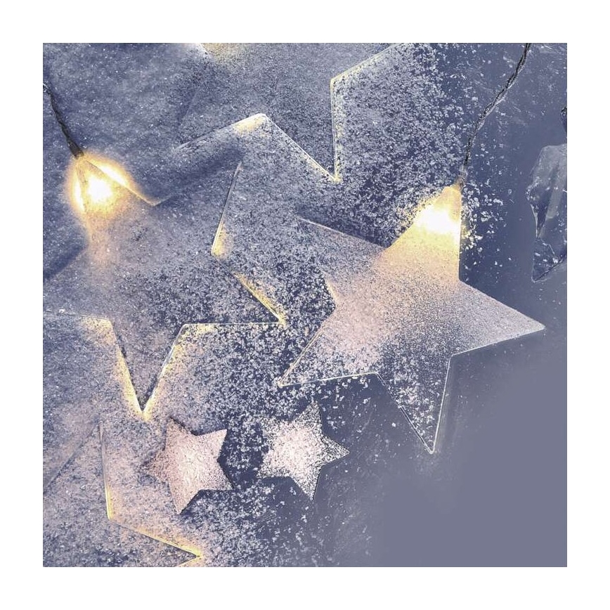 LED  venkovní řetěz 8xLED/5,84m IP44 hvězdy