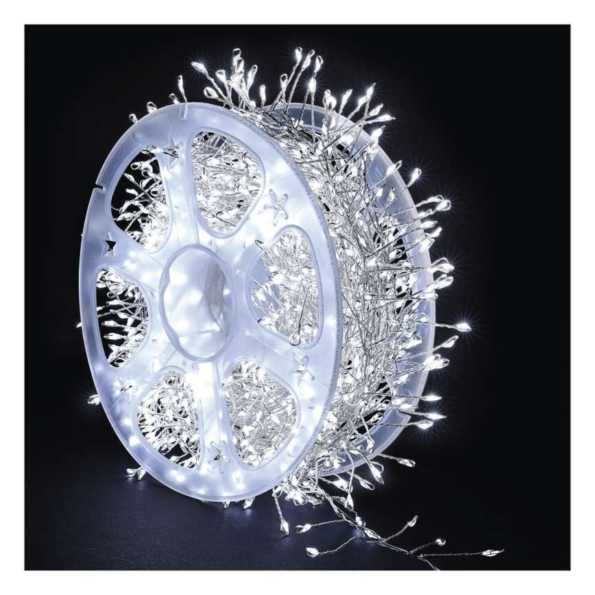 LED Venkovní řetěz 960xLED/8 funkcí 9,6m IP44 studená bílá