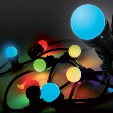 LED Venkovní řetěz EASY CONNECT 8xE27 5m IP44 multicolor