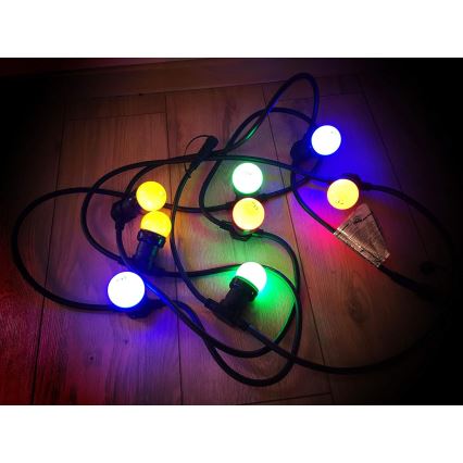 LED Venkovní řetěz EASY CONNECT 8xE27 5m IP44 multicolor