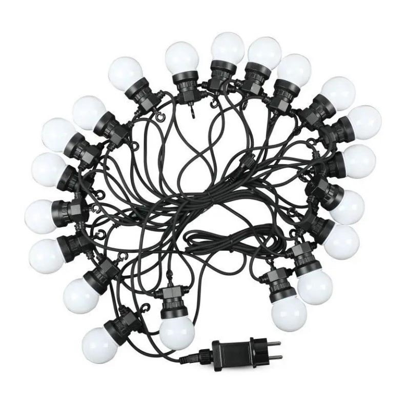 LED Venkovní řetěz STRING 10m 20xLED/0,5W/24/230V 3000K IP44