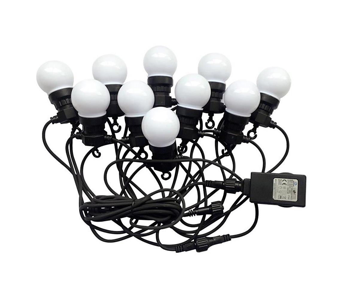 V-Tac LED Venkovní řetěz STRING 5m 10xLED/0,5W/230V IP44 6000K VT0411