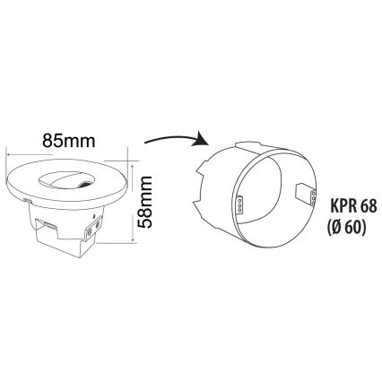 LED Venkovní schodišťové svítidlo DECENTLY LED/1,5W/230V 3000/4000/6000K IP44 antracit