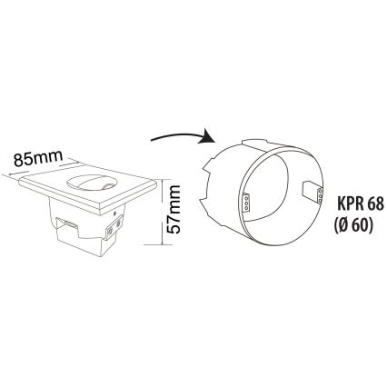 LED Venkovní schodišťové svítidlo DECENTLY LED/1,5W/230V 3000/4000/6000K IP44 černá