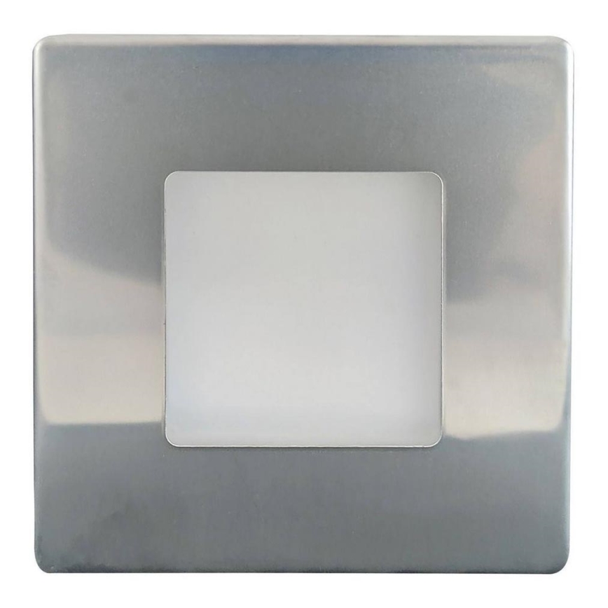 LED Venkovní schodišťové svítidlo LED/1,7W/230V 2700K IP44 lesklý chrom