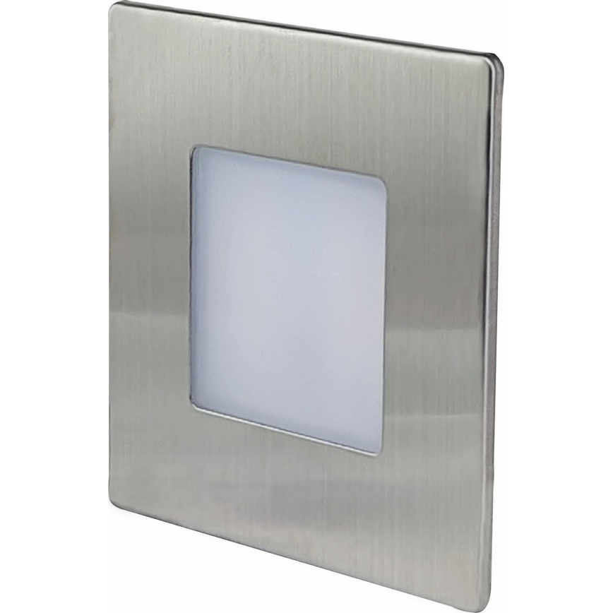 LED Venkovní schodišťové svítidlo DECENTLY LED/1,7W/230V 3000/4000/6000K IP54 lesklý chrom