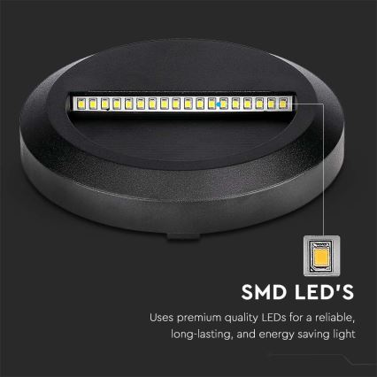 LED Venkovní schodišťové svítidlo LED/2W/230V IP65 3000K černá