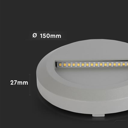 LED Venkovní schodišťové svítidlo LED/2W/230V IP65 3000K šedá