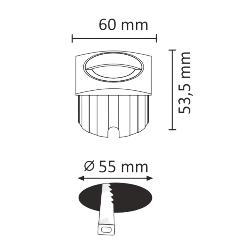 LED Venkovní schodišťové svítidlo Q5 LED/3W/230V IP44