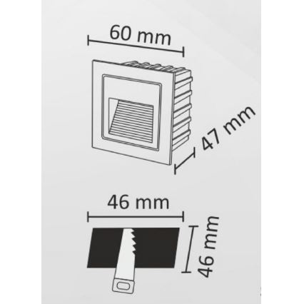 LED Venkovní schodišťové svítidlo Q6 LED/3W/230V IP44