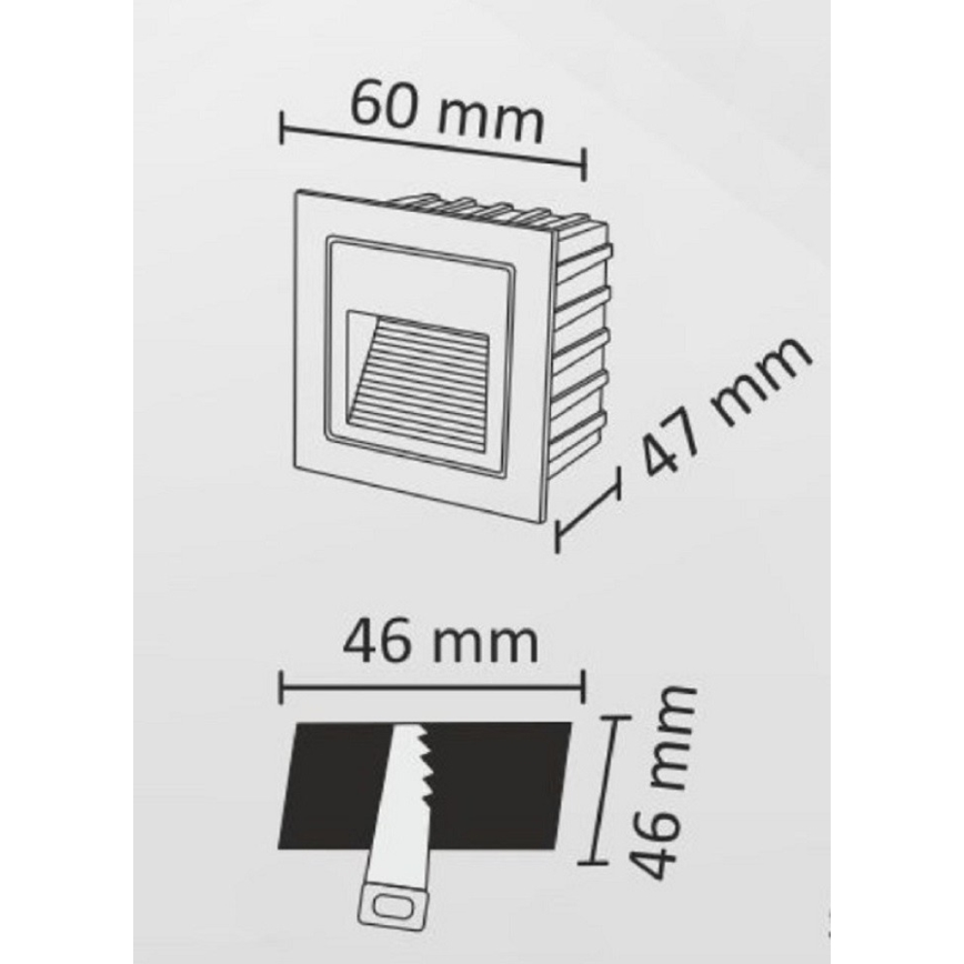 LED Venkovní schodišťové svítidlo Q6 LED/3W/230V IP44