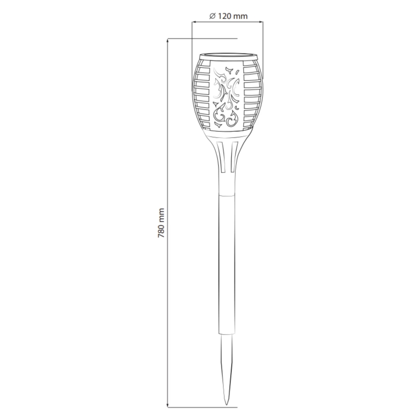 LED Venkovní solární lampa FUEGO BIG LED/1,2V 600 mAh IP44