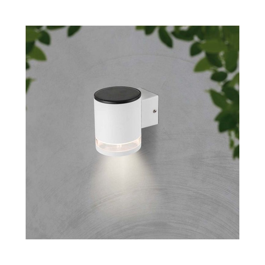 LED Venkovní solární nástěnné svítidlo LED/1W/3,7V 3000K IP54 bílá