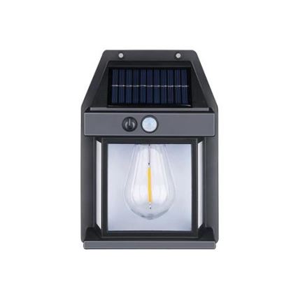 LED Venkovní solární nástěnné svítidlo se senzorem LED/1W/3,7V 1200 mAh IP65