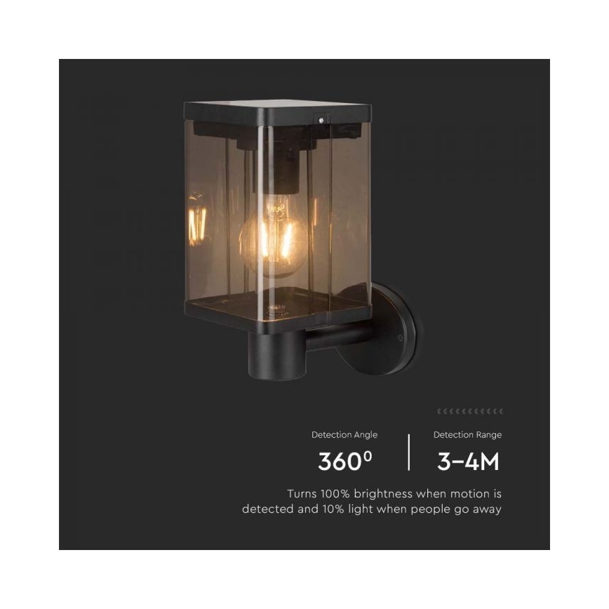 LED Venkovní solární nástěnné svítidlo se senzorem LED/2,5W/3,7V 3000K IP54
