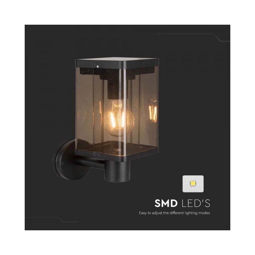 LED Venkovní solární nástěnné svítidlo se senzorem LED/2,5W/3,7V 3000K IP54