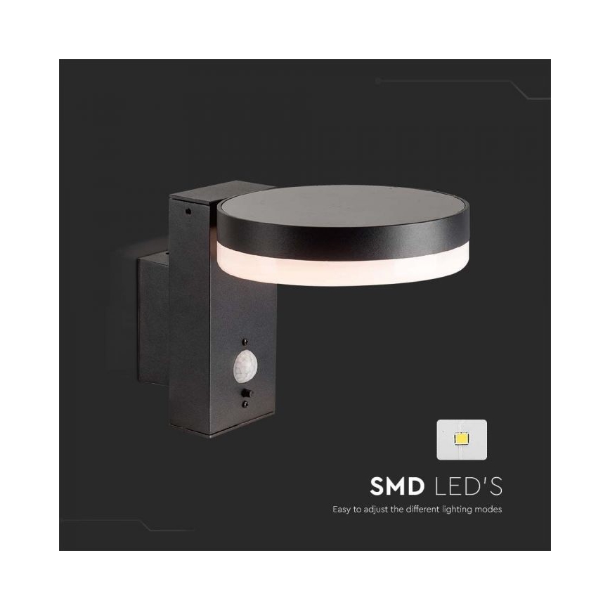 LED Venkovní solární nástěnné svítidlo se senzorem LED/5,5W/3,7V 3000K IP54