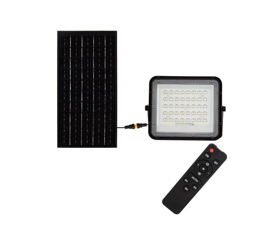 V-Tac LED Venkovní solární reflektor LED/10W/3,2V IP65 4000K černá + DO VT1358