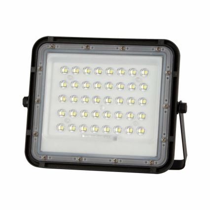 LED Venkovní stmívatelný solární reflektor LED/10W/3,2V IP65 4000K černá + dálkové ovládání