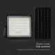 LED Venkovní stmívatelný solární reflektor LED/10W/3,2V IP65 4000K černá + dálkové ovládání