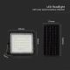 LED Venkovní stmívatelný solární reflektor LED/10W/3,2V IP65 4000K černá + dálkové ovládání
