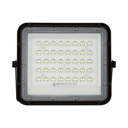 LED Venkovní stmívatelný solární reflektor LED/10W/3,2V IP65 6400K černá + dálkové ovládání