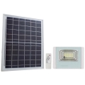 LED Venkovní solární reflektor LED/12W/3,2V IP65 4000K + dálkové ovládání