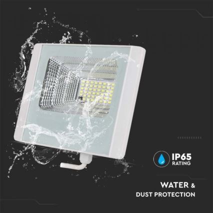 LED Venkovní solární reflektor LED/12W/3,2V IP65 6400K 20000 mAh + dálkové ovládání