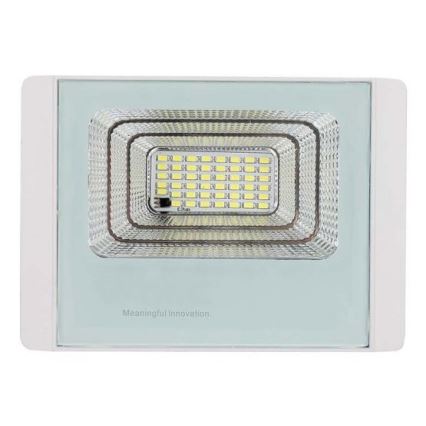 LED Venkovní solární reflektor LED/12W/3,2V IP65 6400K + dálkové ovládání