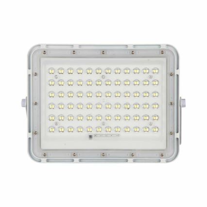 LED Venkovní stmívatelný solární reflektor LED/15W/3,2V IP65 4000K 12000 mAh bílá + dálkové ovládání