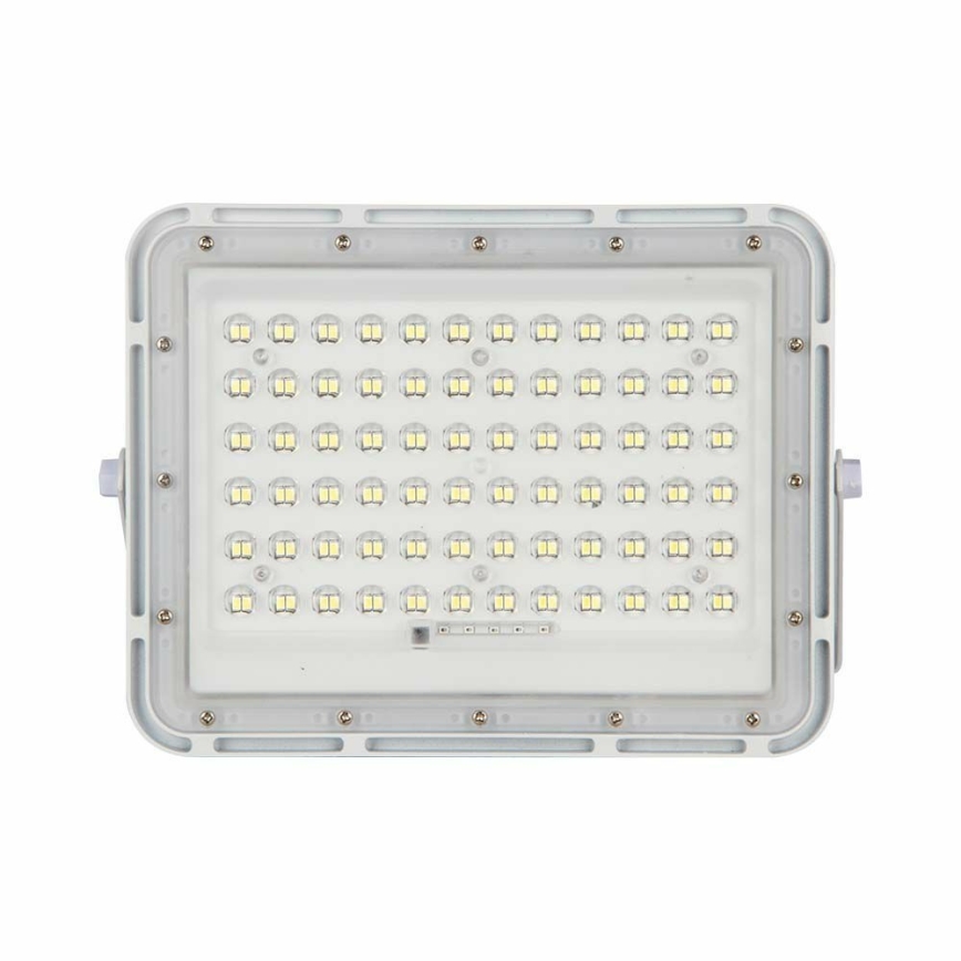 LED Venkovní stmívatelný solární reflektor LED/15W/3,2V IP65 4000K 12000 mAh bílá + dálkové ovládání
