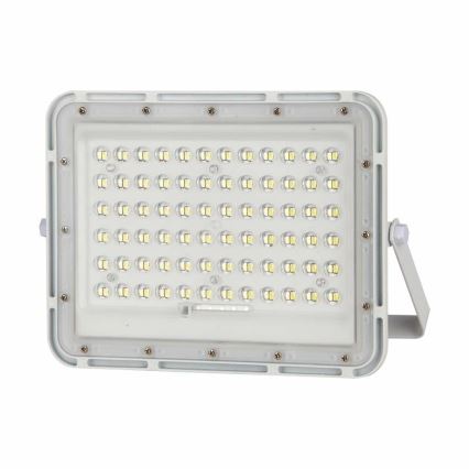 LED Venkovní stmívatelný solární reflektor LED/15W/3,2V IP65 4000K 12000 mAh bílá + dálkové ovládání