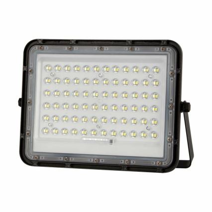 LED Venkovní stmívatelný solární reflektor LED/15W/3,2V IP65 4000K 12000 mAh černá + dálkové ovládání
