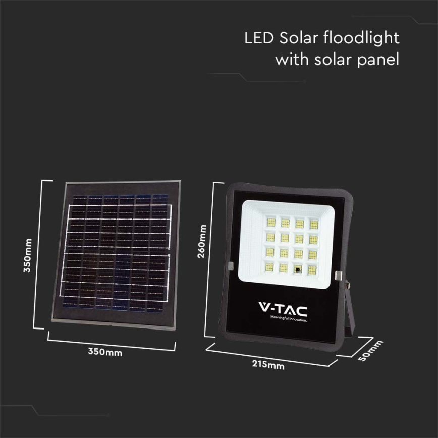 LED Venkovní solární reflektor LED/16W/3,2V 6400K IP65 15000 mAh + dálkové ovládání