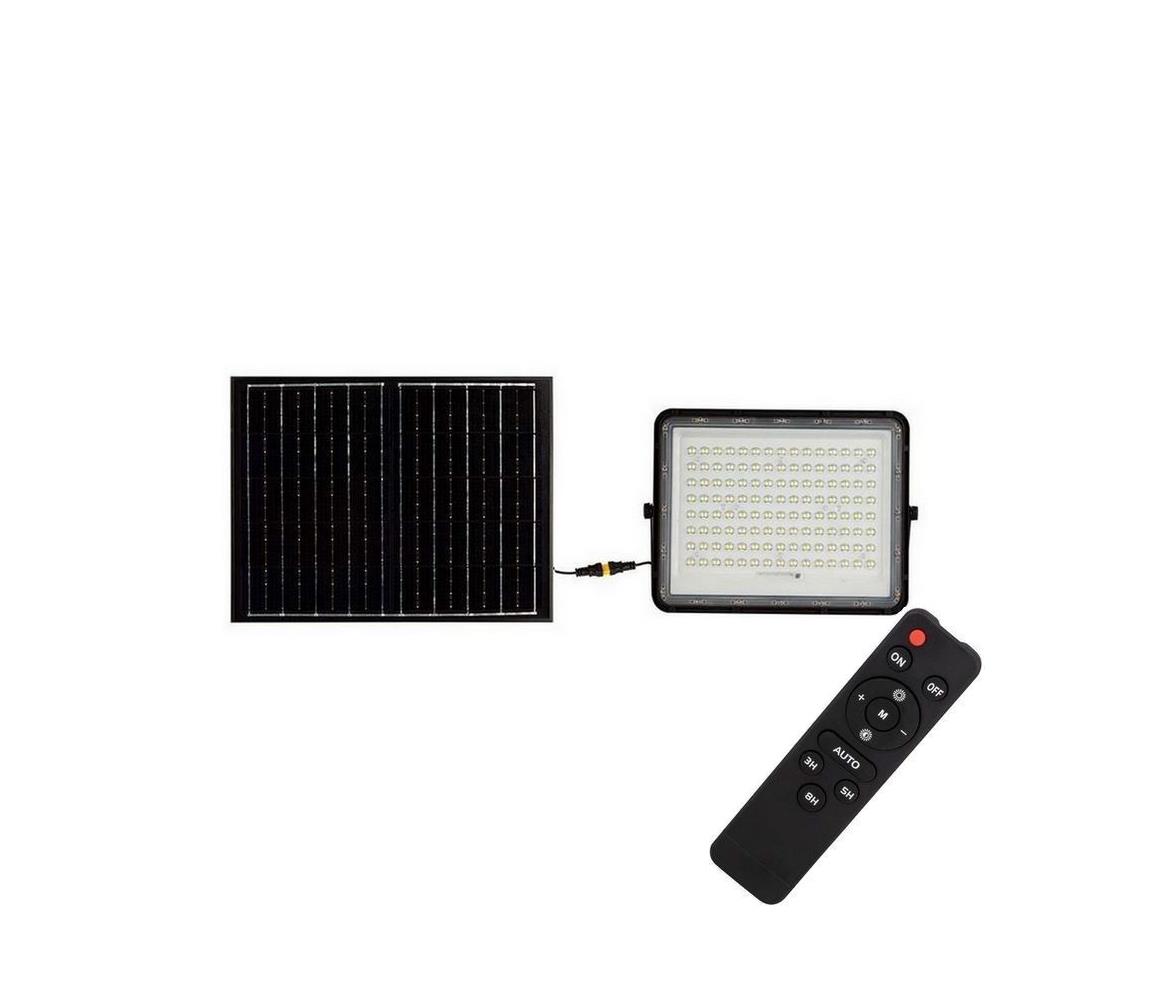  LED Venkovní solární reflektor LED/20W/3,2V 4000K černá + DO 