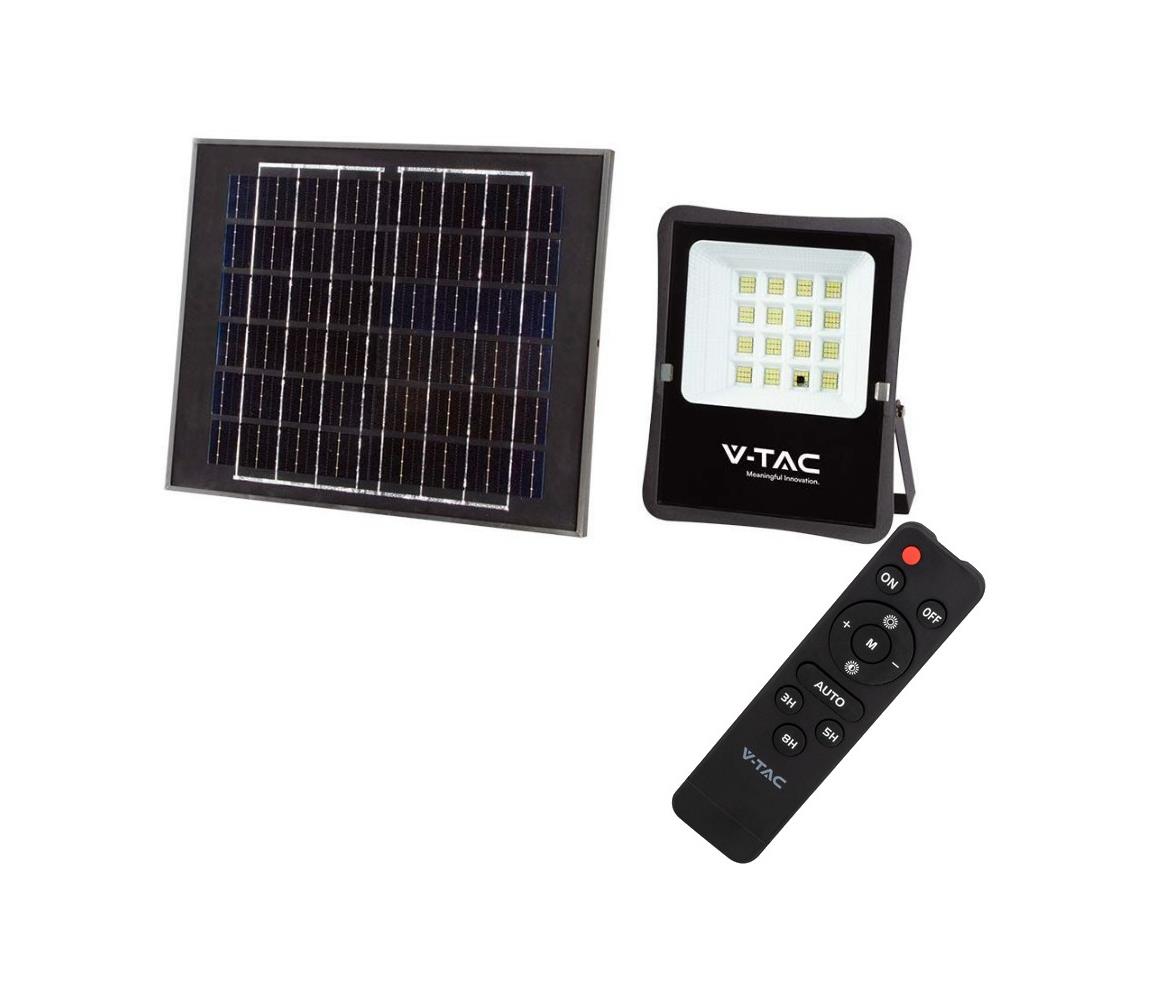 V-Tac LED Venkovní solární reflektor LED/20W/3,2V 6400K IP65 VT1214
