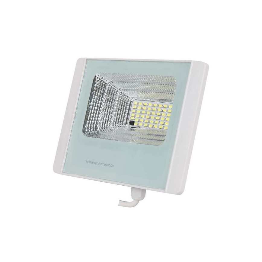 LED Venkovní solární reflektor LED/20W/3,2V IP65 4000K + dálkové ovládání