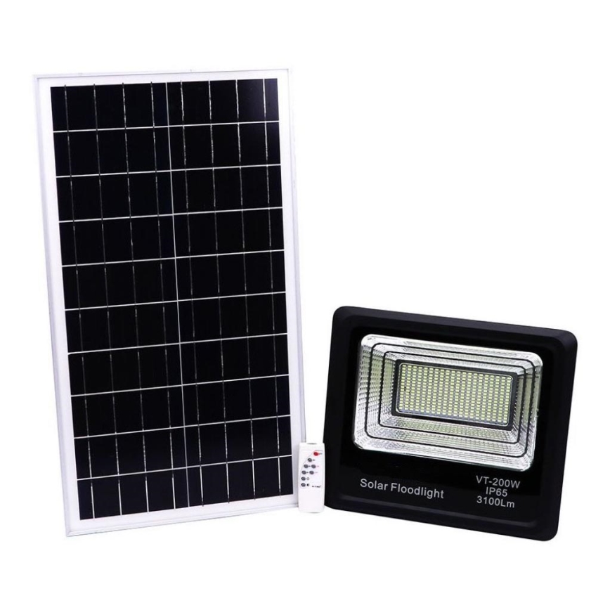 LED Venkovní solární reflektor LED/40W/10V IP65 6000K 20000 mAh + dálkové ovládání