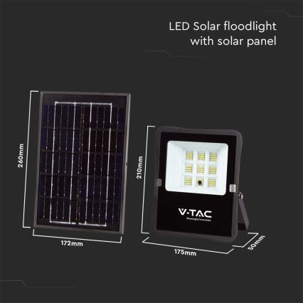 LED Venkovní solární reflektor LED/6W/3,2V 4000K IP65 5000 mAh + dálkové ovládání