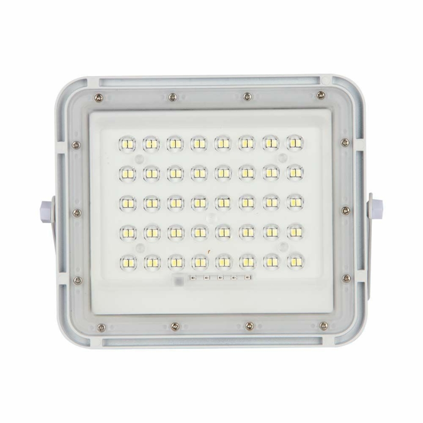 LED Venkovní stmívatelný solární reflektor LED/6W/3,2V IP65 4000K 5000 mAh bílá + dálkové ovládání