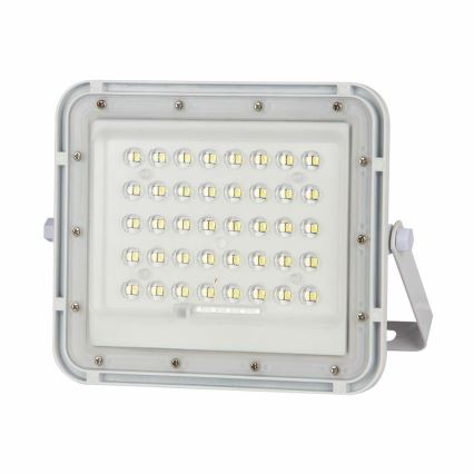 LED Venkovní stmívatelný solární reflektor LED/6W/3,2V IP65 4000K 5000 mAh bílá + dálkové ovládání