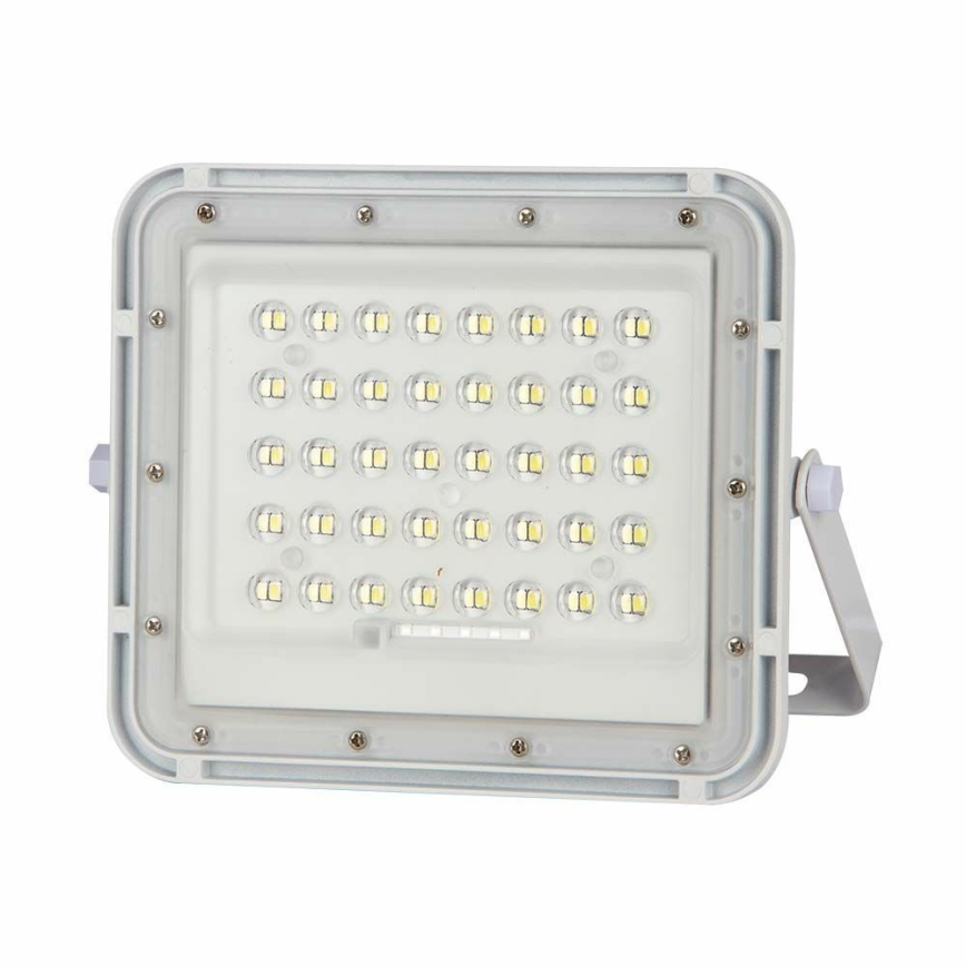 LED Venkovní stmívatelný solární reflektor LED/6W/3,2V IP65 4000K 5000 mAh bílá + dálkové ovládání