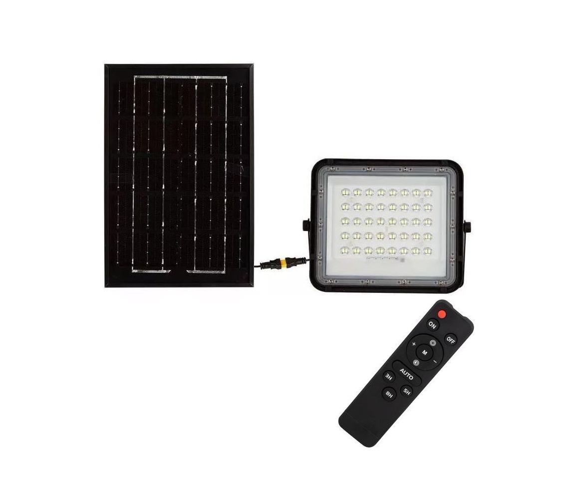 V-Tac LED Venkovní solární reflektor LED/6W/3,2V IP65 6400K černá + DO VT1355