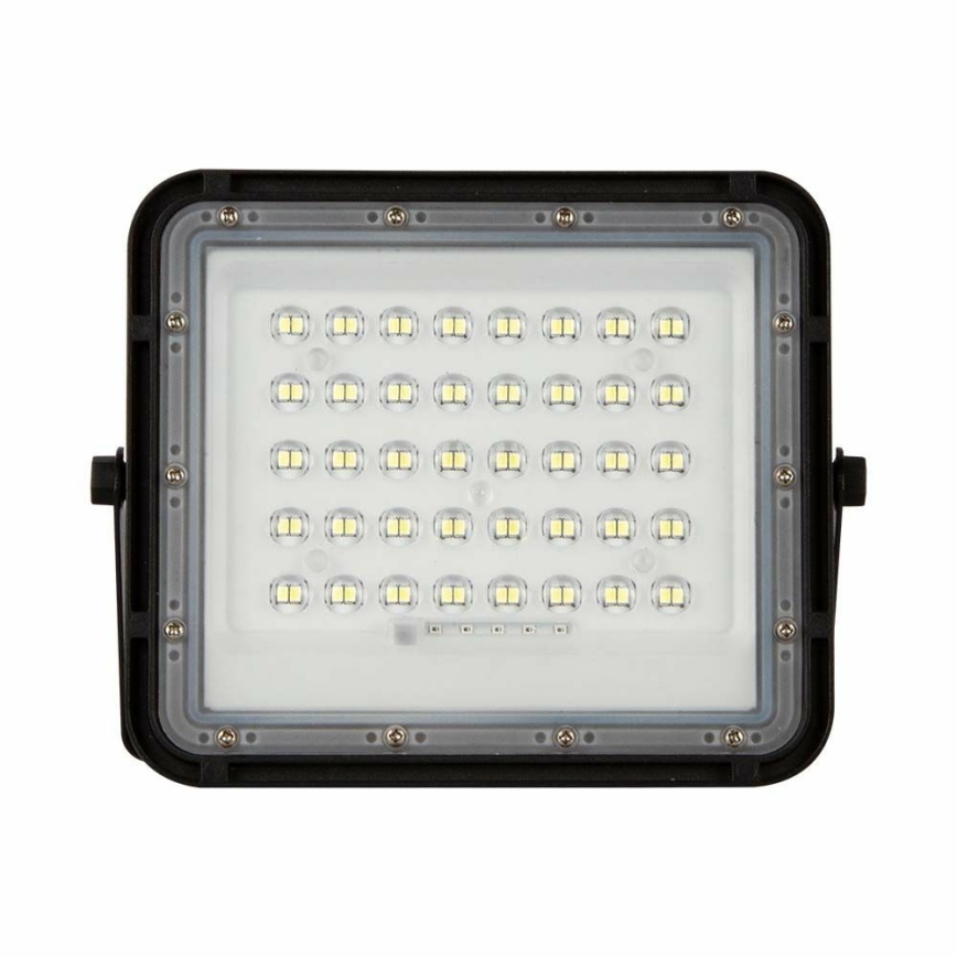 LED Venkovní stmívatelný solární reflektor LED/6W/3,2V IP65 6400K 5000 mAh černá + dálkové ovládání