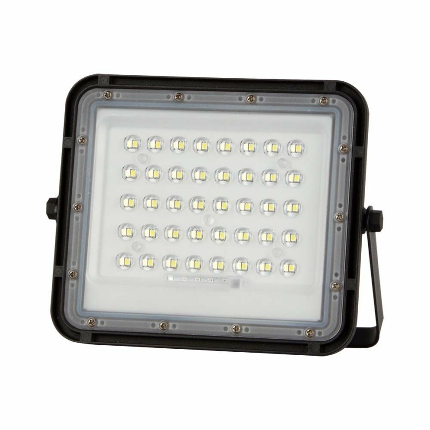 LED Venkovní stmívatelný solární reflektor LED/6W/3,2V IP65 6400K 5000 mAh černá + dálkové ovládání