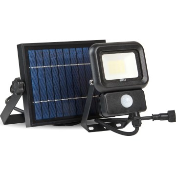 LED Venkovní solární reflektor se senzorem LED/10W/3,7V 6500K IP65 2200 mAh